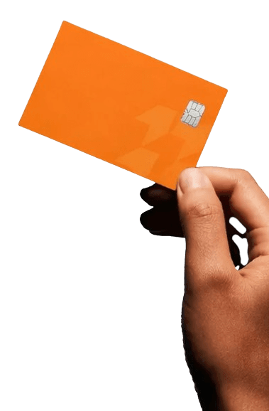 Customer holding a personalised Merridian Trust debit card
